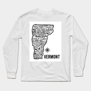 Vermont Map Long Sleeve T-Shirt